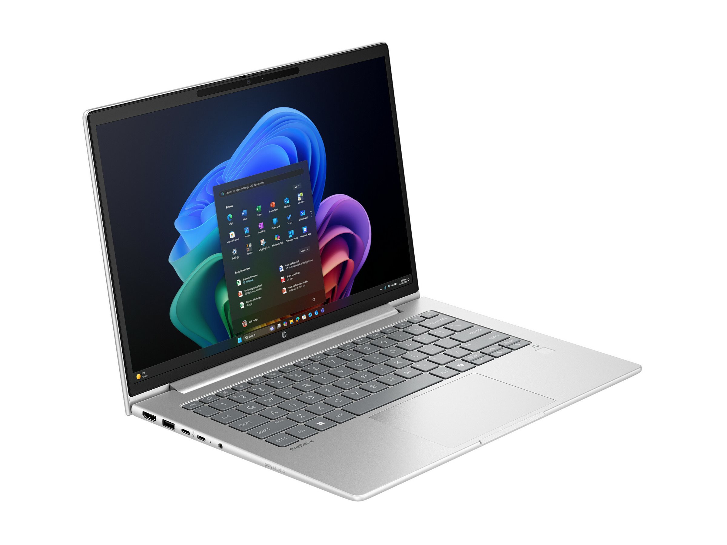 HP ProBook 4 G1i Notebook Next Gen AI - 177�-Scharnierdesign - Snapdragon X X1-26-100 - Win 11 Pro - Qualcomm Adreno - 16 GB RAM - 512 GB SSD NVMe - 35.6 cm (14)