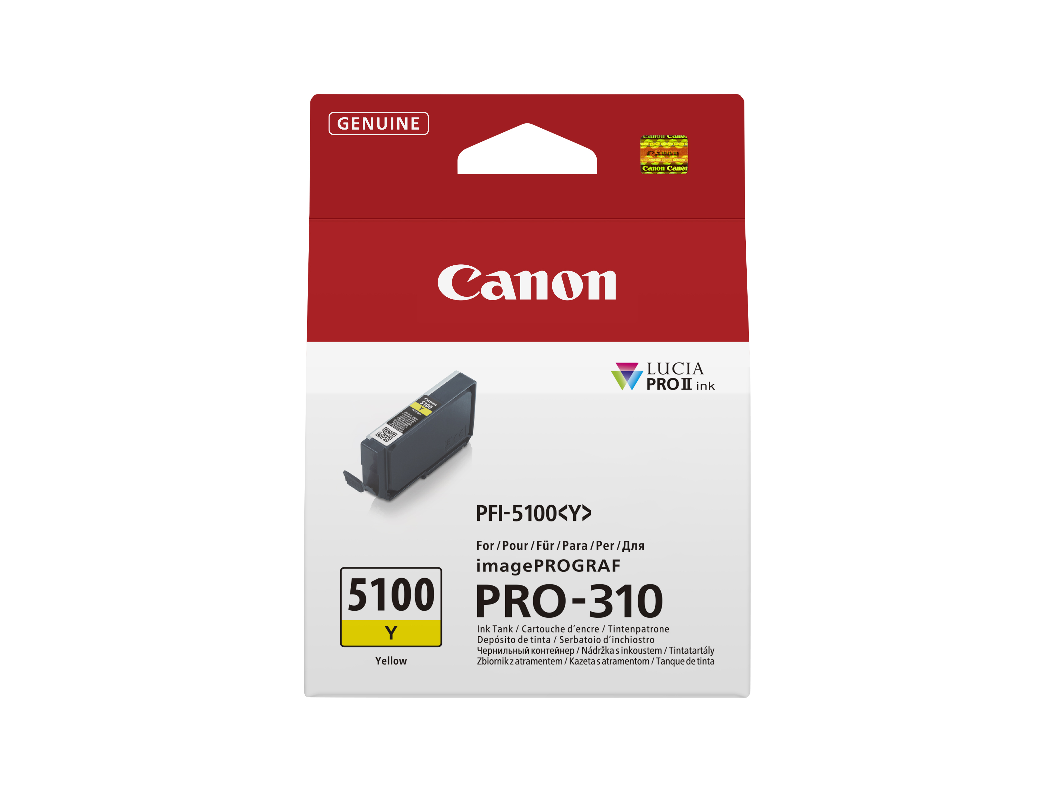 Canon PFI-5100 Y cartouche dencre 1 pi�ce(s) Original Jaune