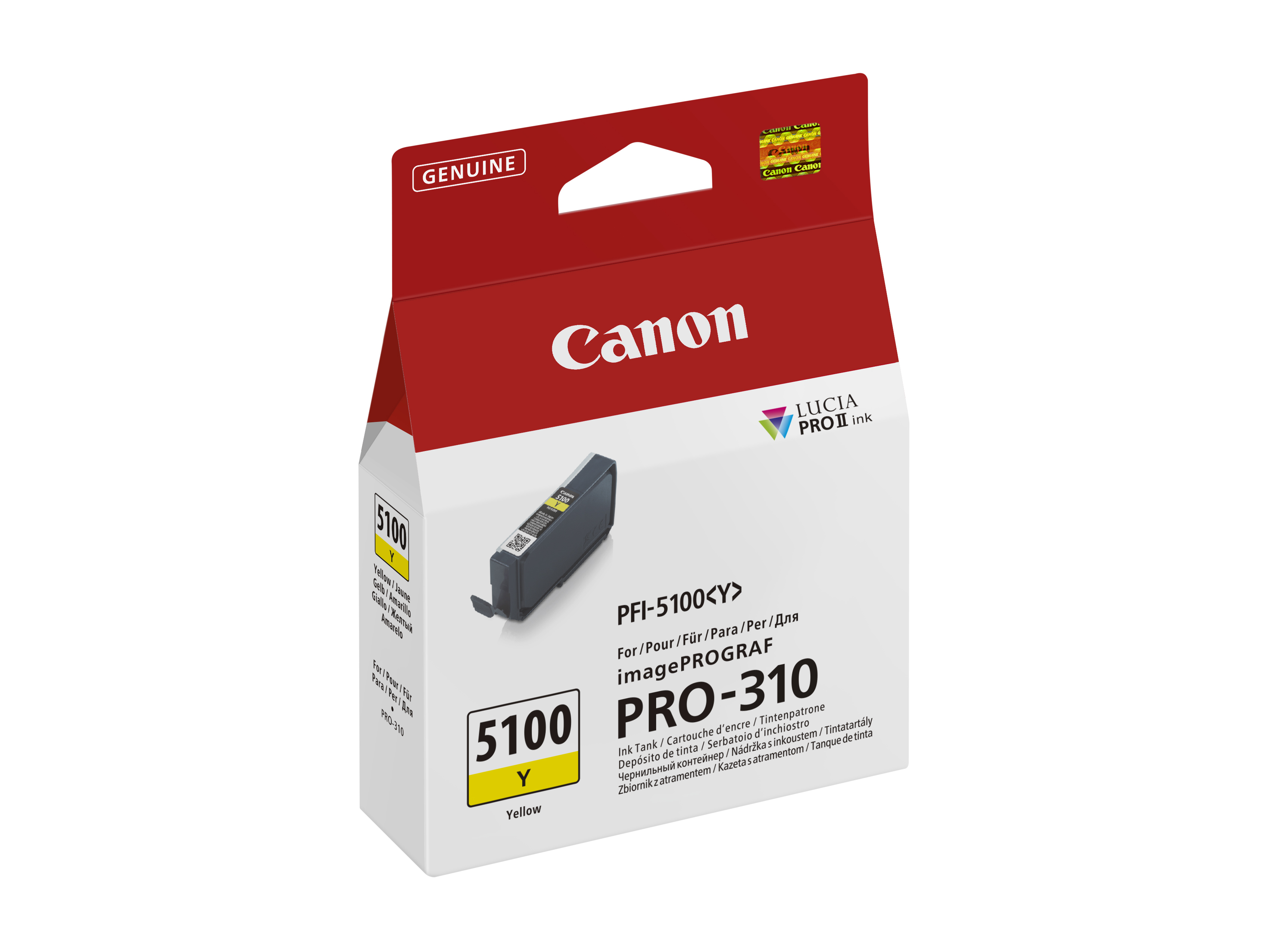 Canon PFI-5100 Y cartouche dencre 1 pi�ce(s) Original Jaune