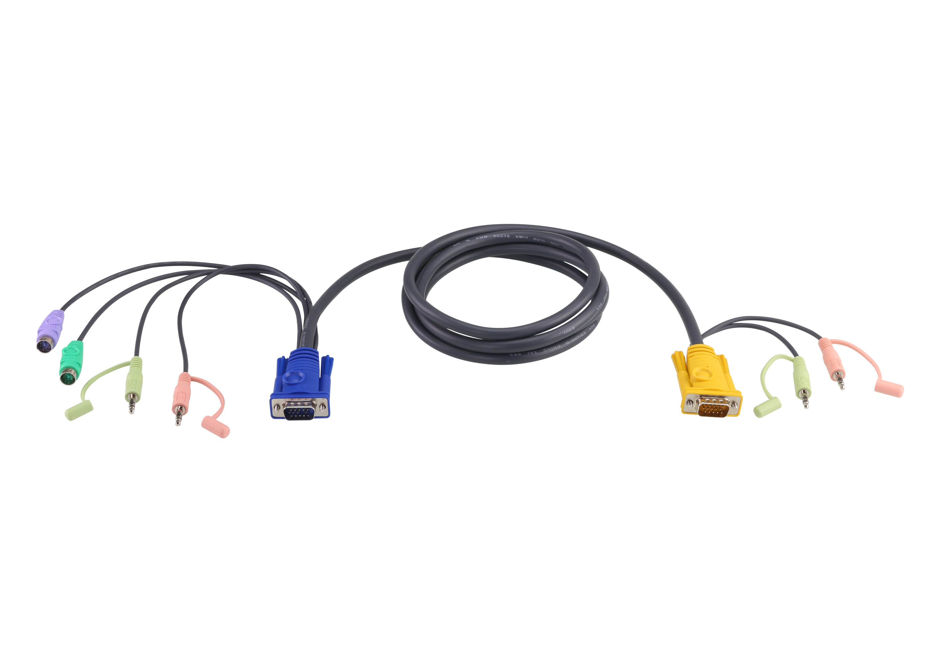 ATEN Cable KVM PS/2 con audio y SPHD 3 en 1 de 1,8 m