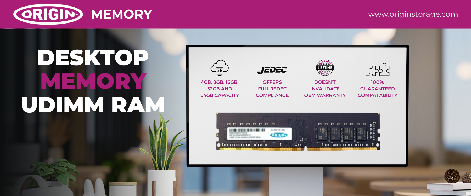 Origin Storage OM8G43200U1RX16NE12 module de m�moire 8 Go 1 x 8 Go DDR4 288-pin DIMM