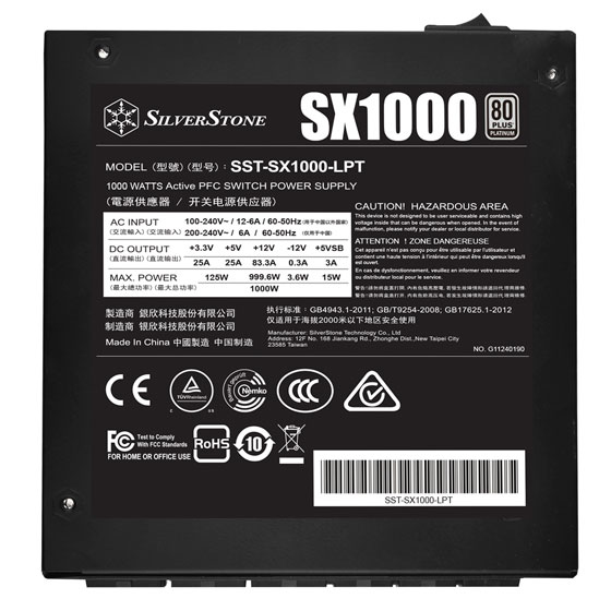 Silverstone SX1000 alimentatore per computer 1000 W 24-pin ATX SFX-L Nero