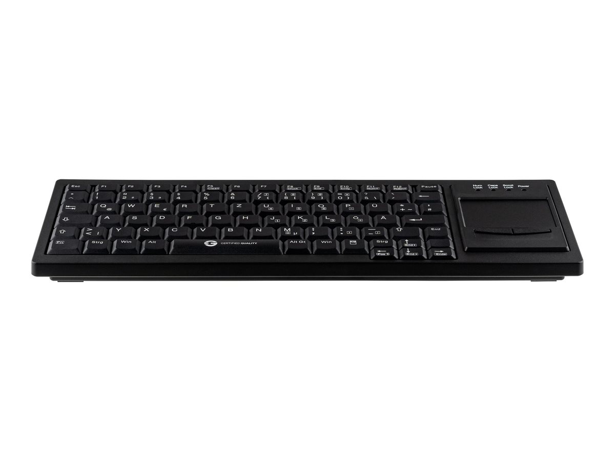 GETT Cleantype Xtra Touch WL kabellose Tastatur mit Touchpad Farbe schwarz Layout