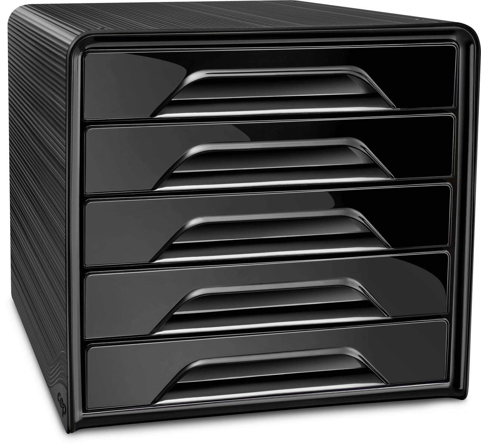 CEP Office Solution Schubladenbox Smoove schwarz DIN A4 mit 5 Schubladen