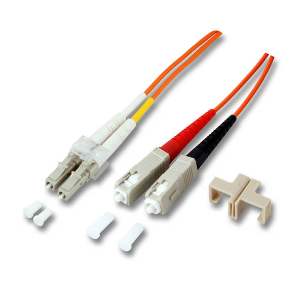 EFB Elektronik LC/SC 50/125 2m fibre optic cable Beige, Black, Orange, Red
