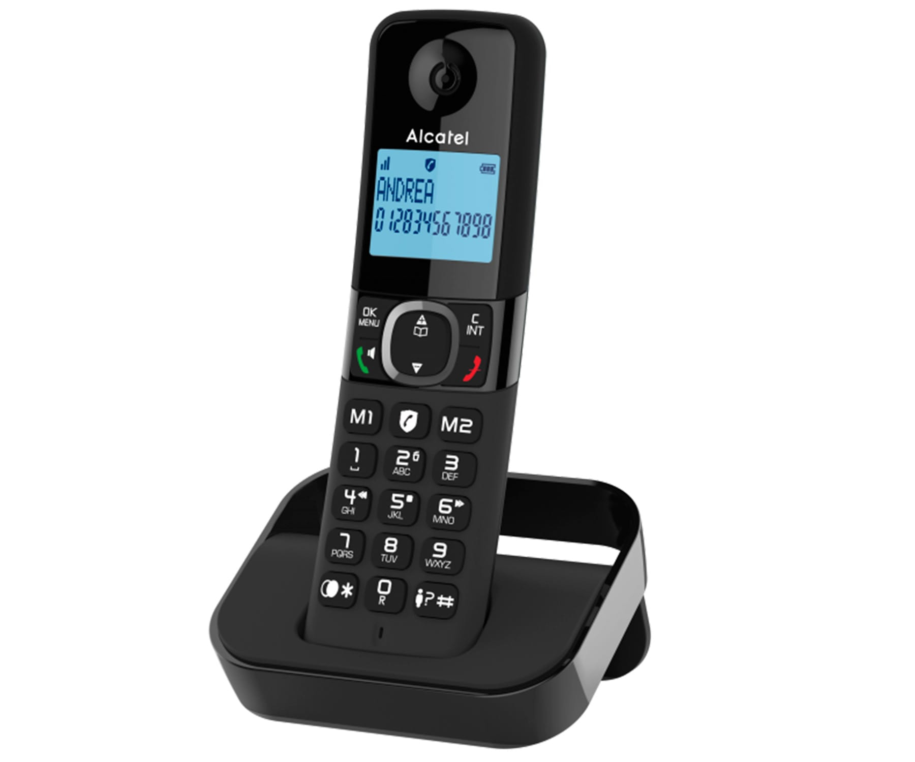 Alcatel F860 Tel�fono DECT/anal�gico Identificador de llamadas Negro