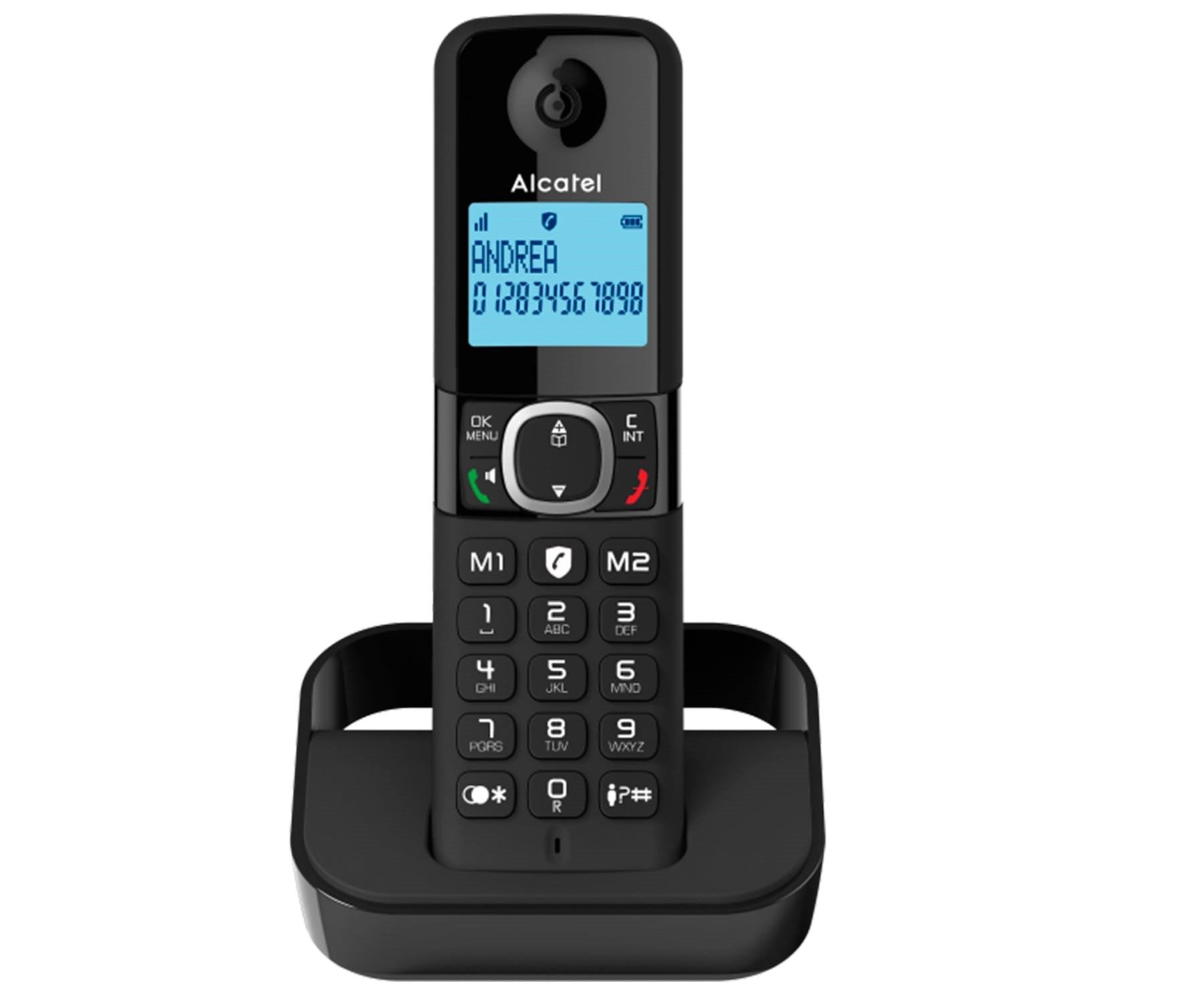 Alcatel F860 Tel�fono DECT/anal�gico Identificador de llamadas Negro