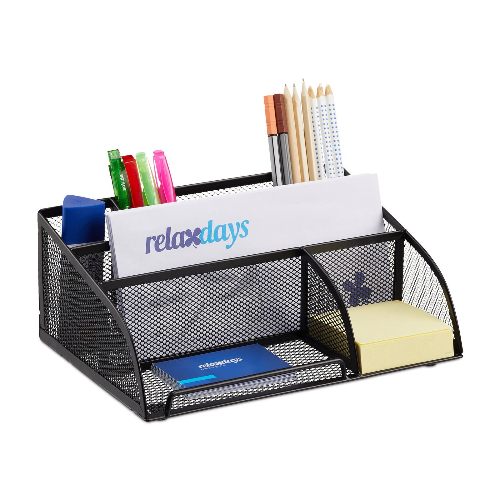 Relaxdays Schreibtisch-Organizer schwarz