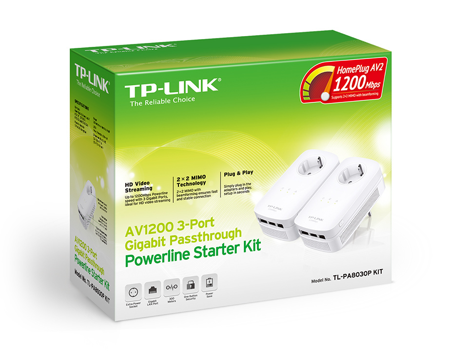 TP-Link TL-PA8030PKIT 1200 Mbit/s Ethernet Blanco 2 pieza(s)
