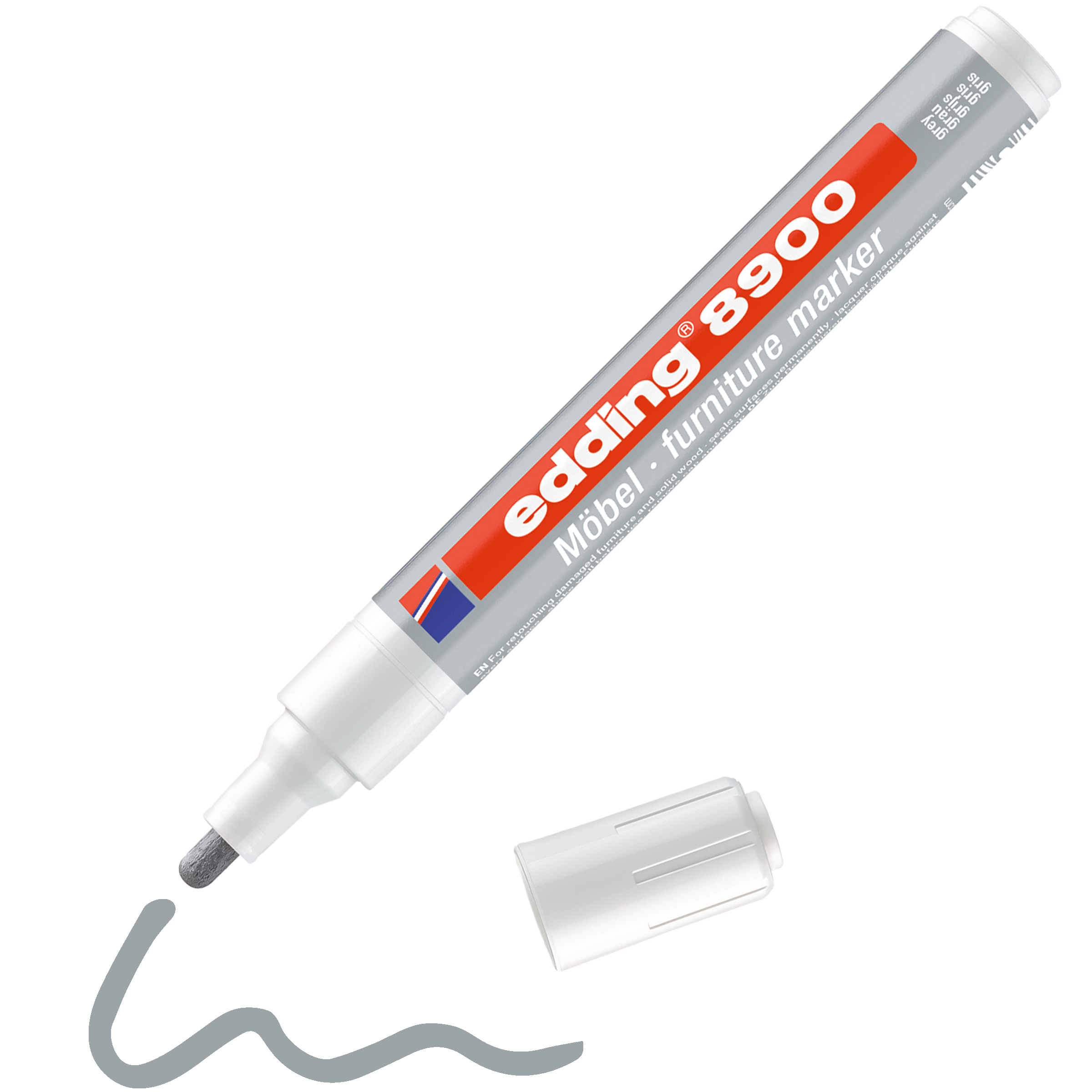 Edding 8900 marker 1 pc(s) Round tip Grey