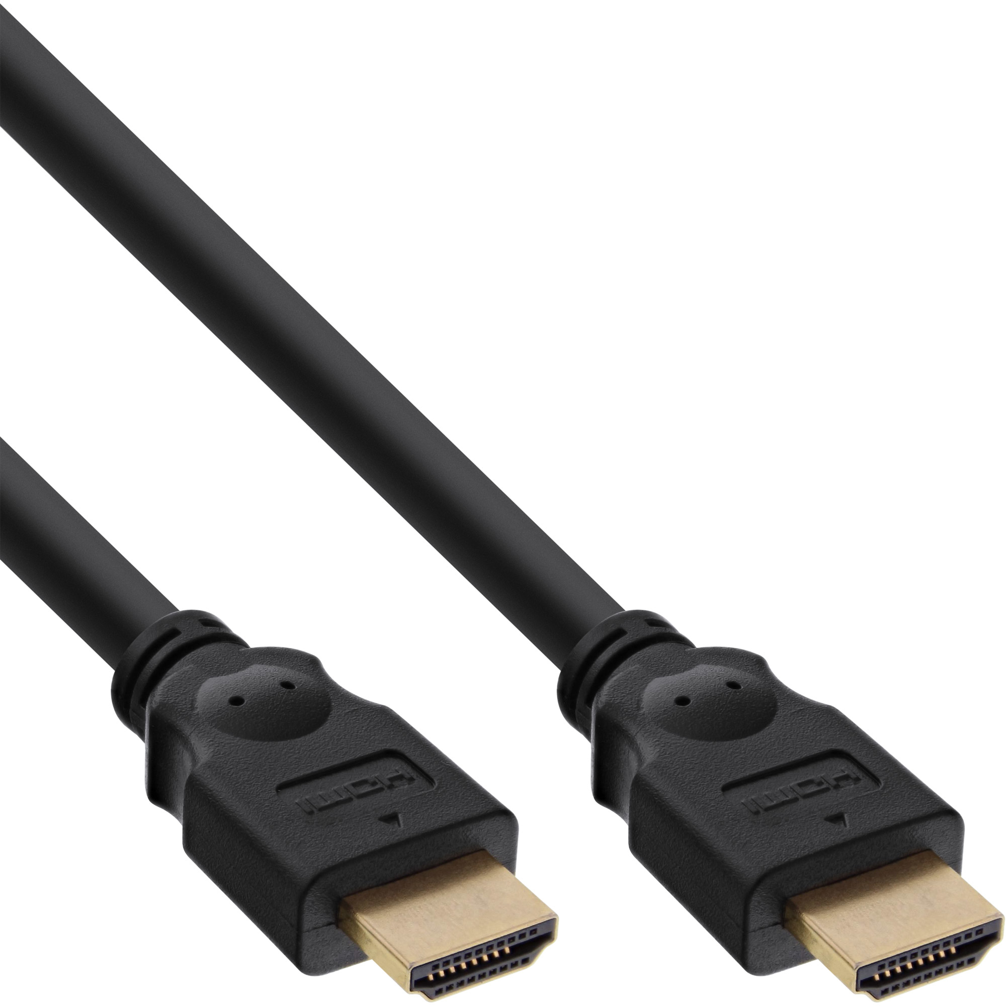 InLine HDMI cable, High Speed HDMI Cable, M/M, black, golden contacts, 1m