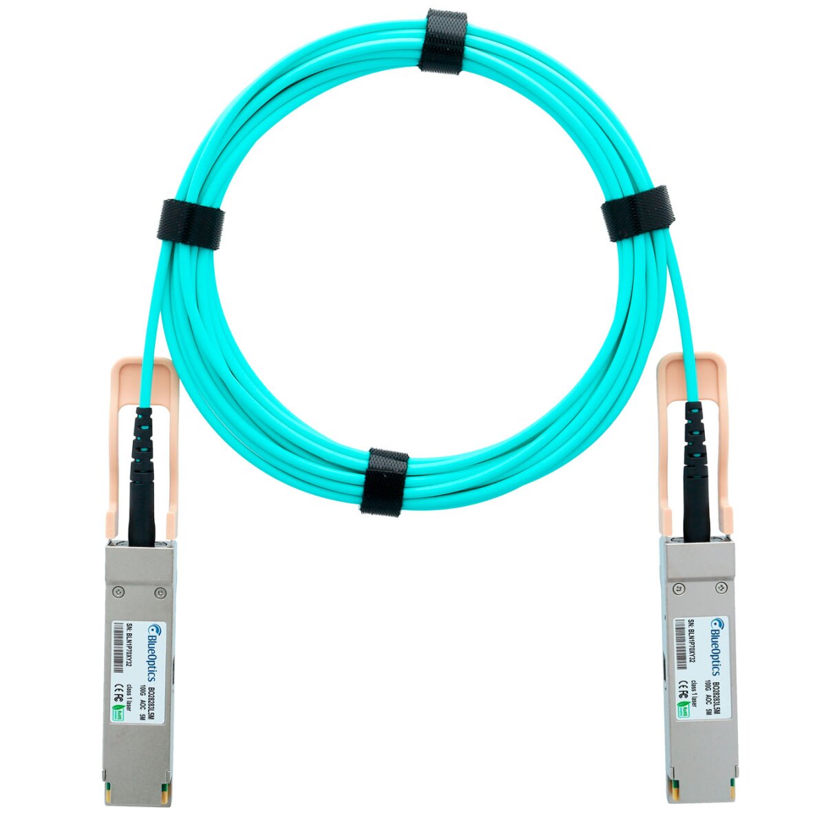 BlueOptics NVIDIA MFA1A00-C050-TG QSFP28 BlueOptics Aktives Optisches Kabel (AOC), 100GBASE-SR4, 50 Meter
