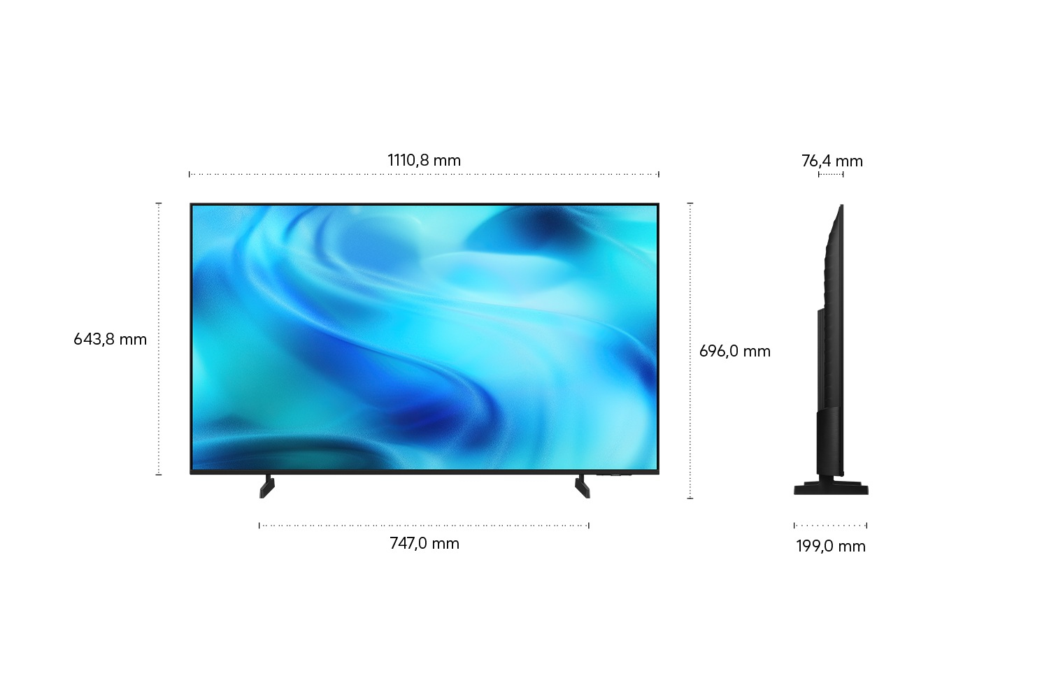 Samsung GU50U8079HU - 125 cm (50) Diagonalklasse U8079H Series LCD-TV mit LED-Hintergrundbeleuchtung - Crystal UHD - Smart TV - Tizen OS - 4K UHD (2160p)