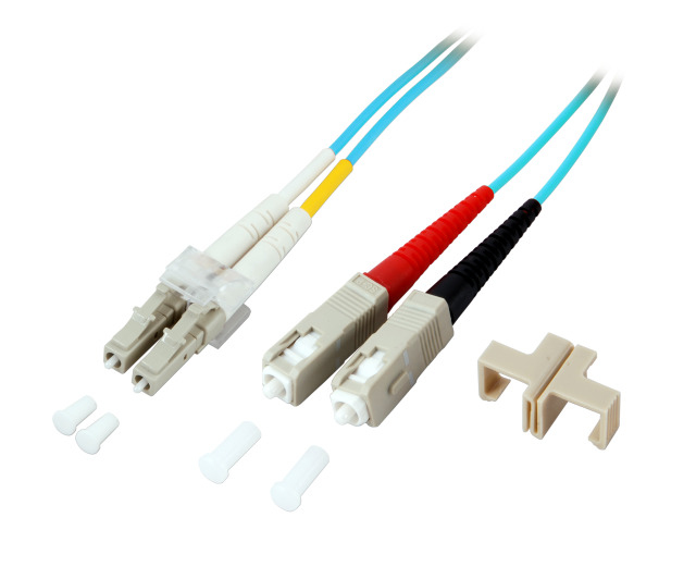 EFB Elektronik O0314.50 cavo a fibre ottiche 50 m LC SC OM3 Colore acqua