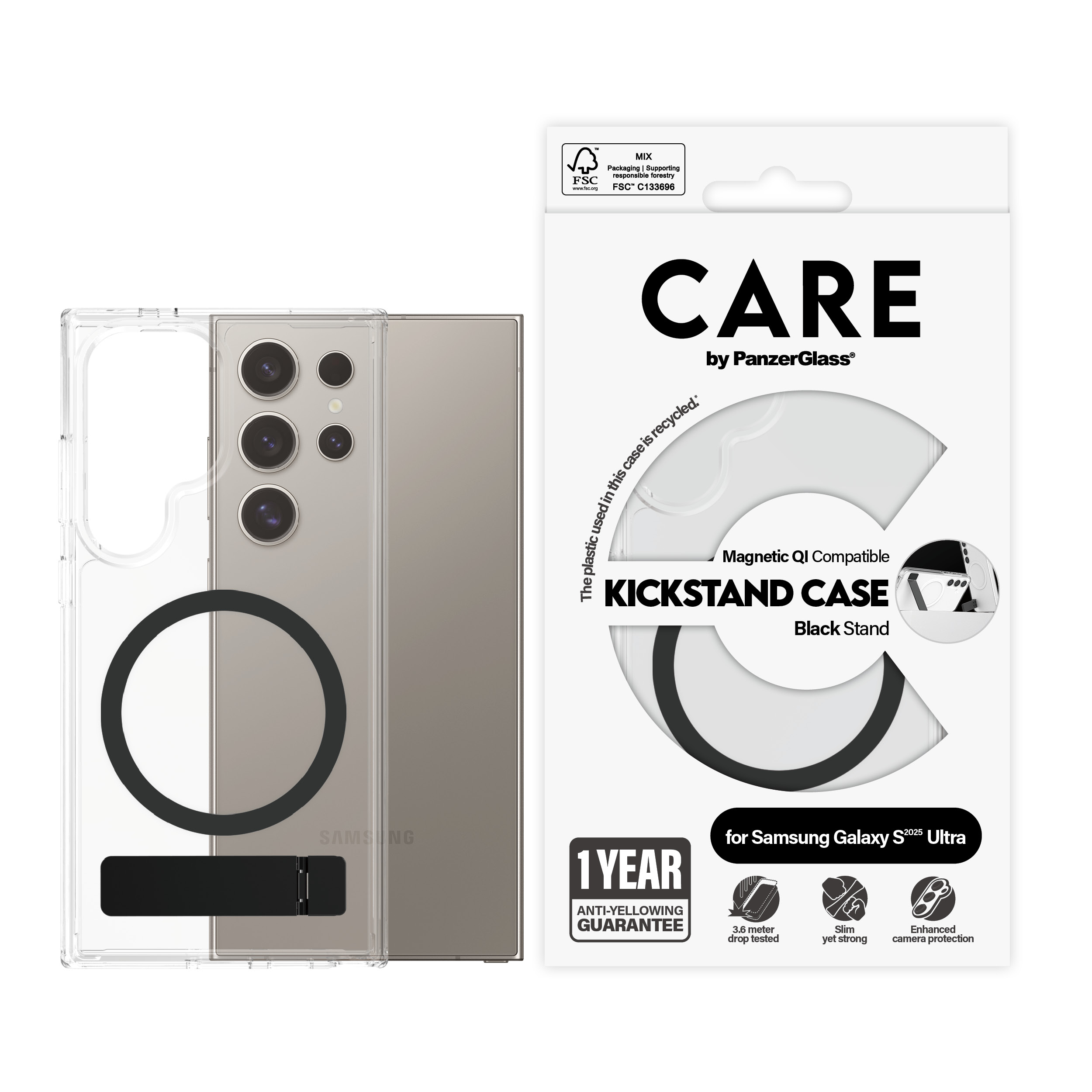 PanzerGlass CRRFBKQG38488 funda para telfono mvil Transparente