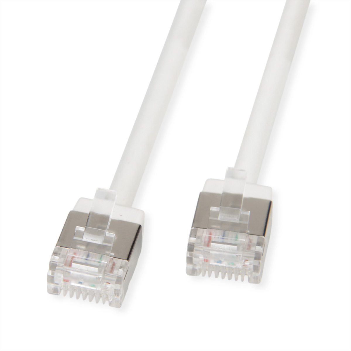 ROLINE U/FTP Patchkabel Kat.6A Ultra- kurzer RJ45 weiss 3m - Netzwerk - FTP