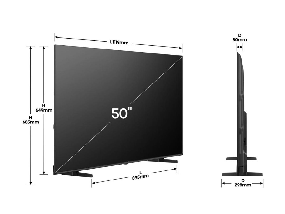 Hisense 50E77Q 127 cm (50) 4K Ultra HD Smart TV Wi-Fi Black