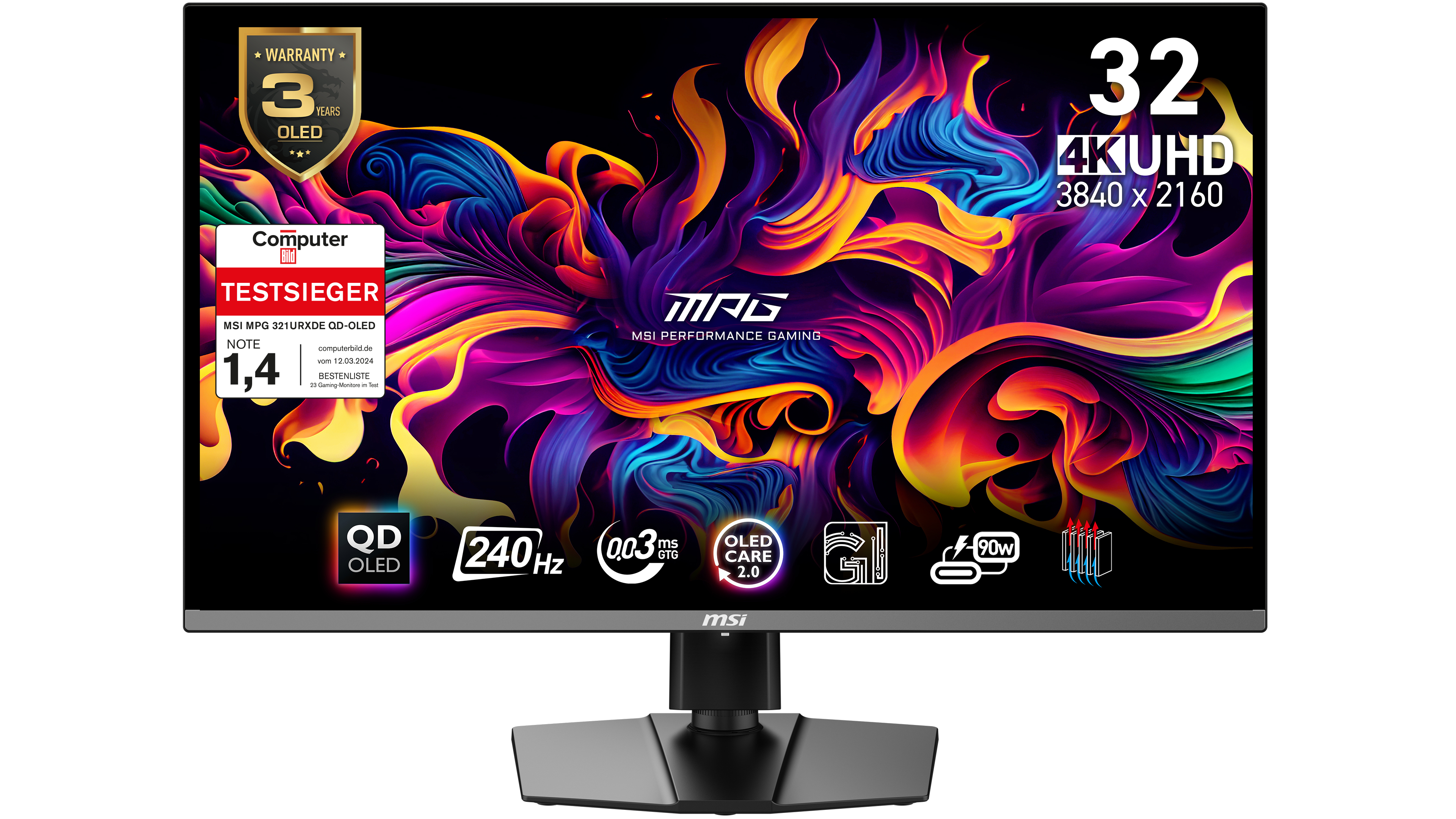 MSI MPG 321URXDE QD-OLED - OLED-Monitor - Gaming - 80 cm (31.5)