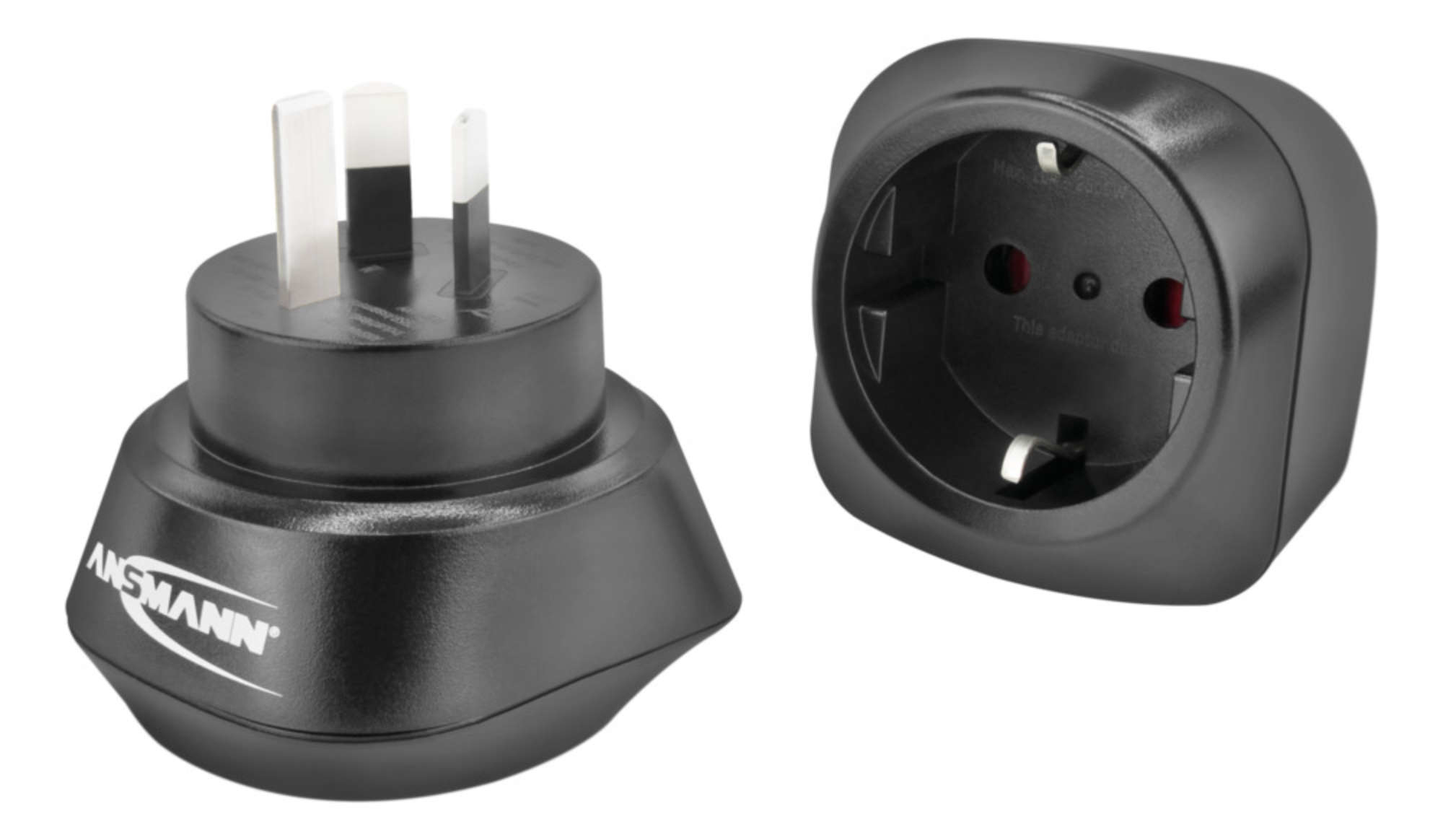 Ansmann 1250-0033 adattatore per presa di corrente Tipo I (AU) Tipo C (Europlug) Nero