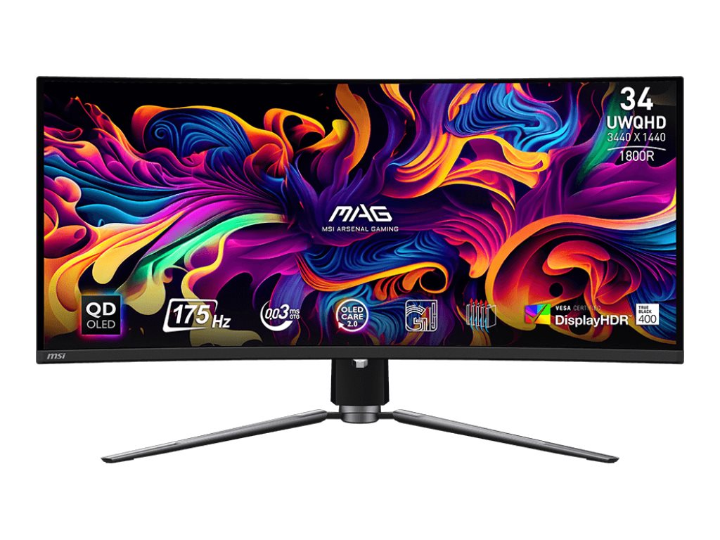 MSI MAG 341CQPDE QD-OLED - OLED-Monitor - Gaming - gebogen - 86.8 cm (34)