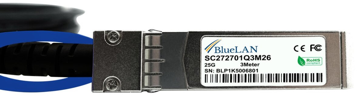 BlueOptics JNP-25G-DAC-3M-BL cable infiniBanc SFP28 Negro