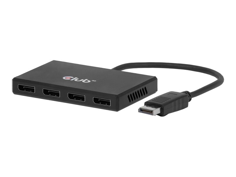 CLUB3D Quad DisplayPort Hub 4 x 4K Resolution @ 30Hz, MST Support