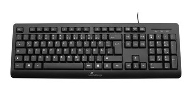 MediaRange MROS109-GR clavier maison/bureau USB QWERTY Grec Noir