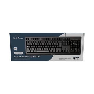 MediaRange MROS109-GR clavier maison/bureau USB QWERTY Grec Noir