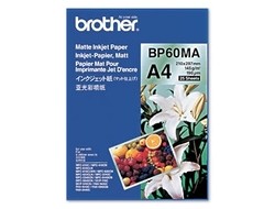 Brother BP60MA Inkjet Paper papier jet dencre A4 (210x297 mm) Mat 25 feuilles Blanc