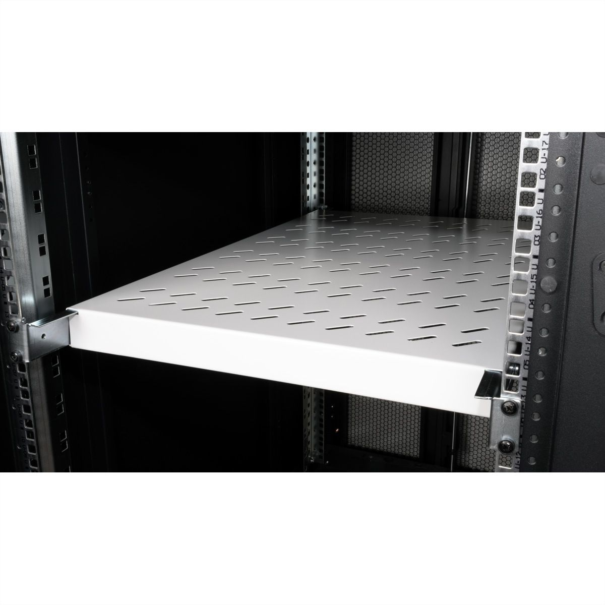 ROLINE Rack - Regal - 770 mm tief, Tragf�higkeit 50 kg - RAL 7035, Hellgrau - 1U - 48.3 cm (19)
