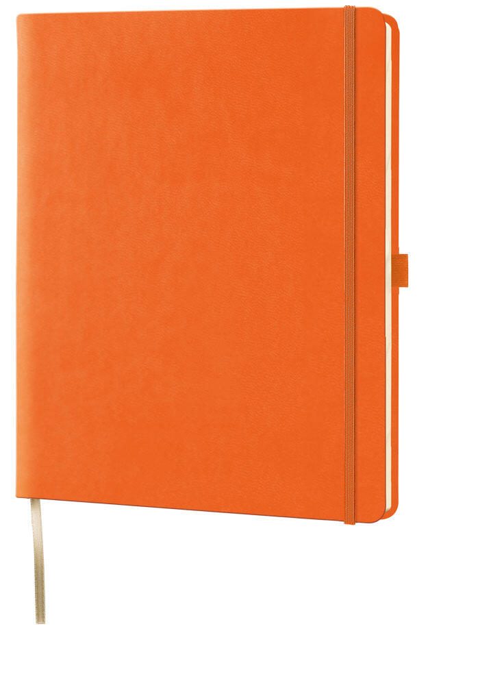 Lediberg Notizbuch Tucson ca. DIN A4 kariert orange Hardcover 192 Seiten - A4