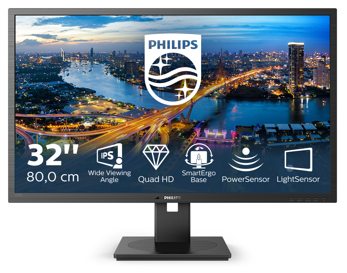 Philips B Line 325B1L/00 pantalla para PC 80 cm (31.5) 2560 x 1440 Pixeles 2K Ultra HD LCD Negro