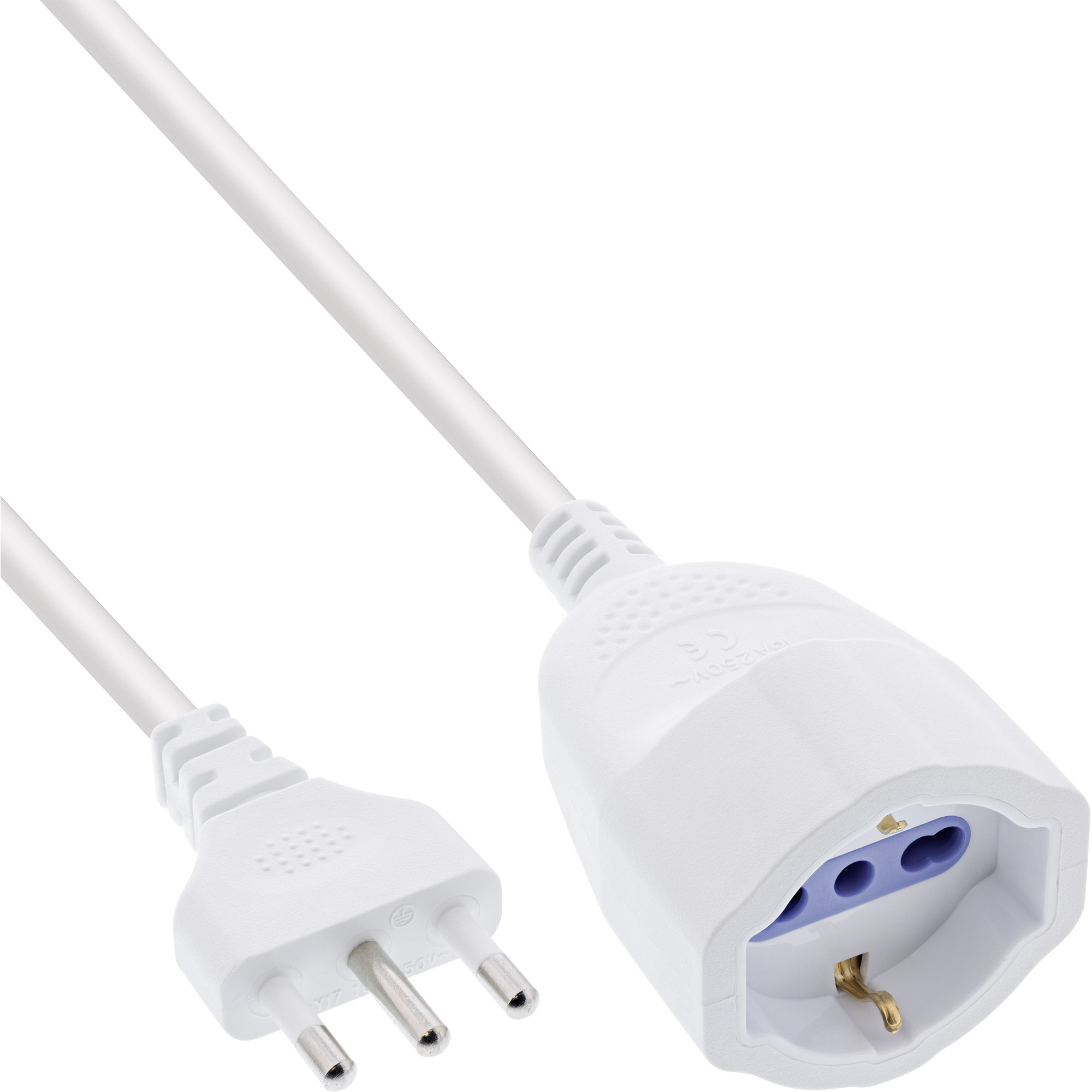 InLine 16402I multiprise 2 m 1 sortie(s) CA Intrieure Blanc