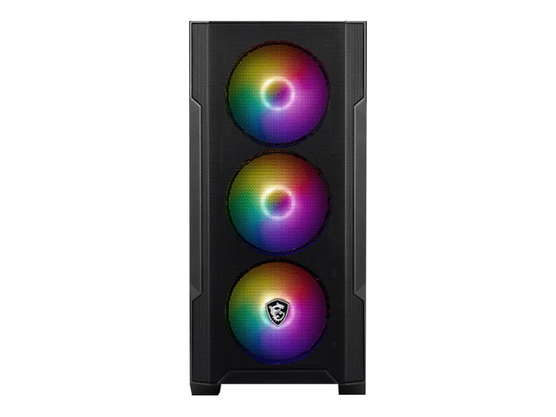 MSI MAG FORGE M100R unit centrale Midi Tower Noir, Transparent