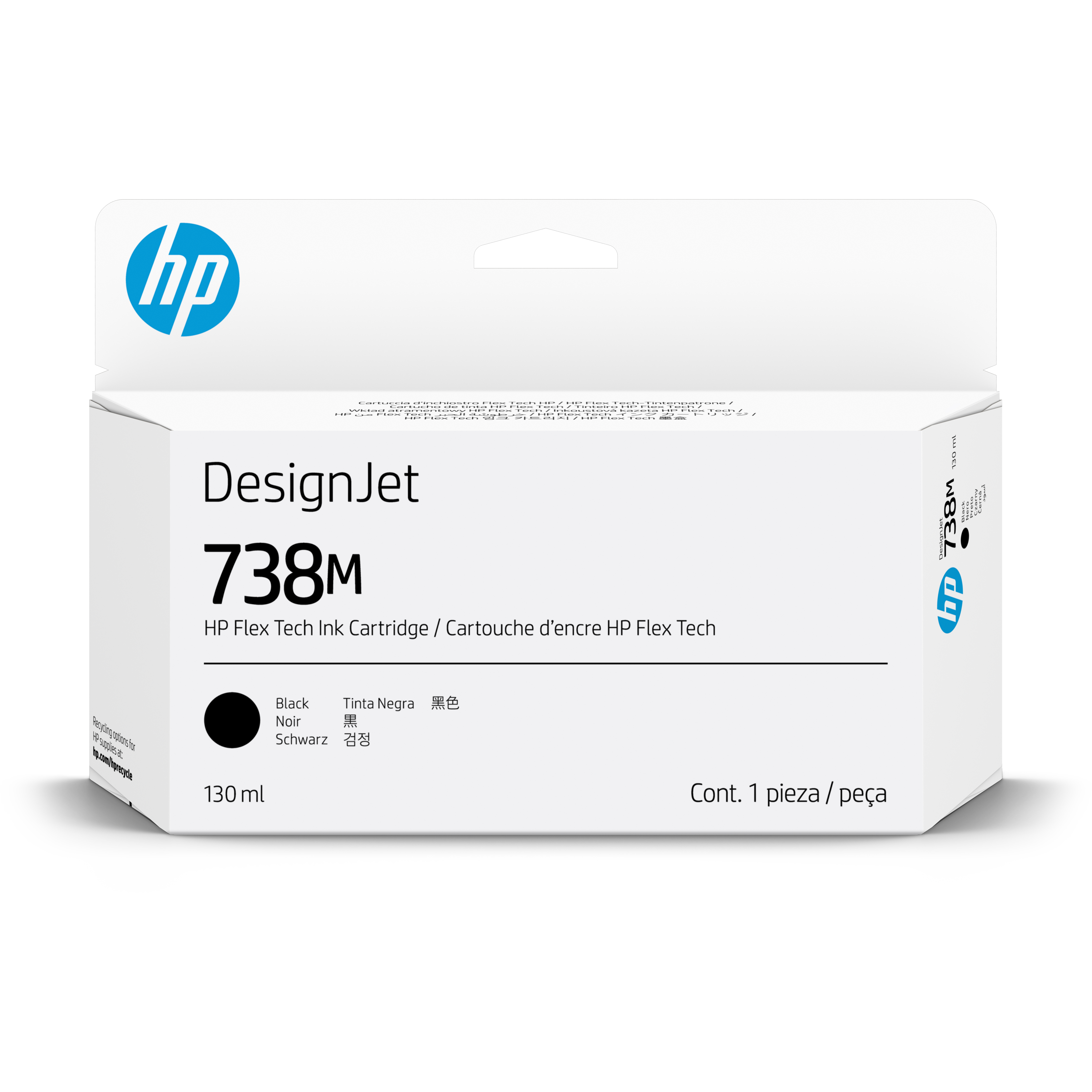 HP 738M - 130 ml - Schwarz - original - DesignJet