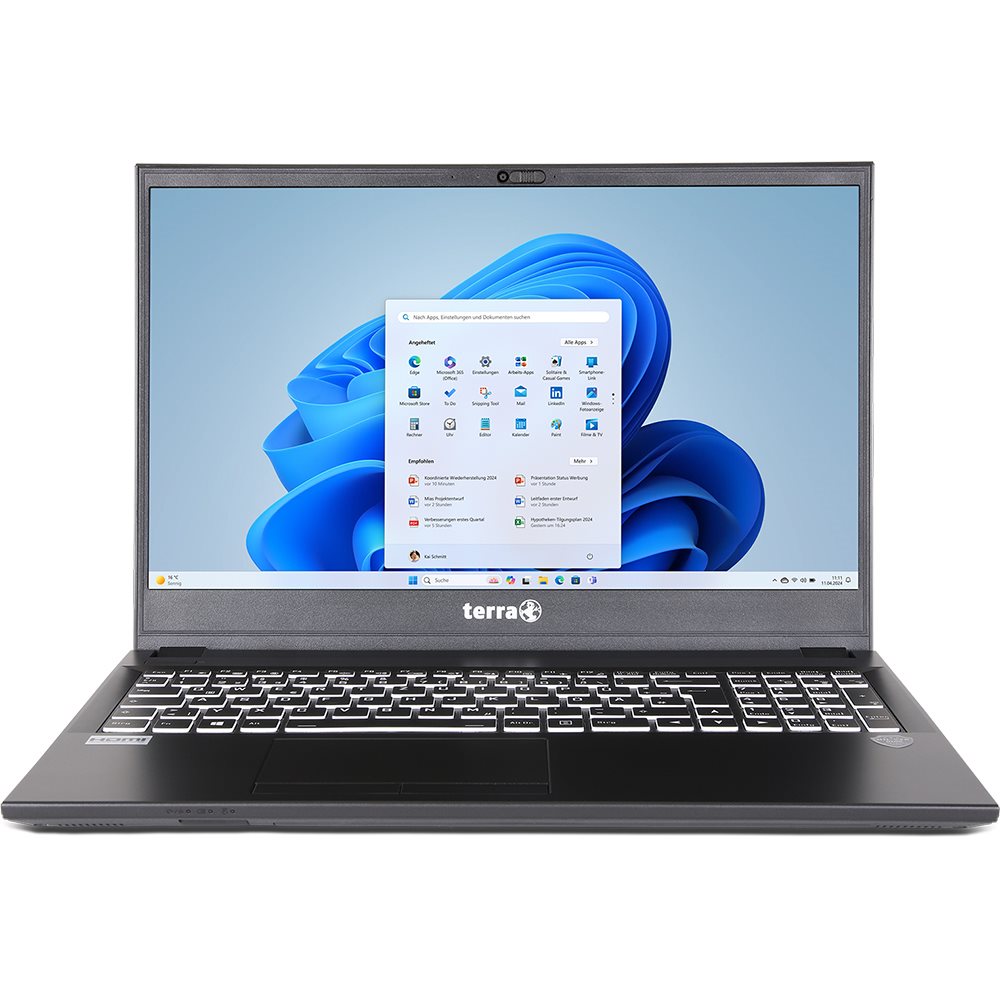TERRA 1220883 ordenador portatil Intel� Core i3 i3-1315U Port�til 39,6 cm (15.6) Full HD 8 GB DDR5-SDRAM 500 GB SSD Wi-Fi 6 (802.11ax) Windows 11 Home Negro