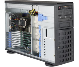Supermicro SuperServer 7049P-TR - Server - Tower - 4U - zweiweg - keine CPU - RAM 0 GB - SATA - Hot-Swap 8.9 cm (3.5)
