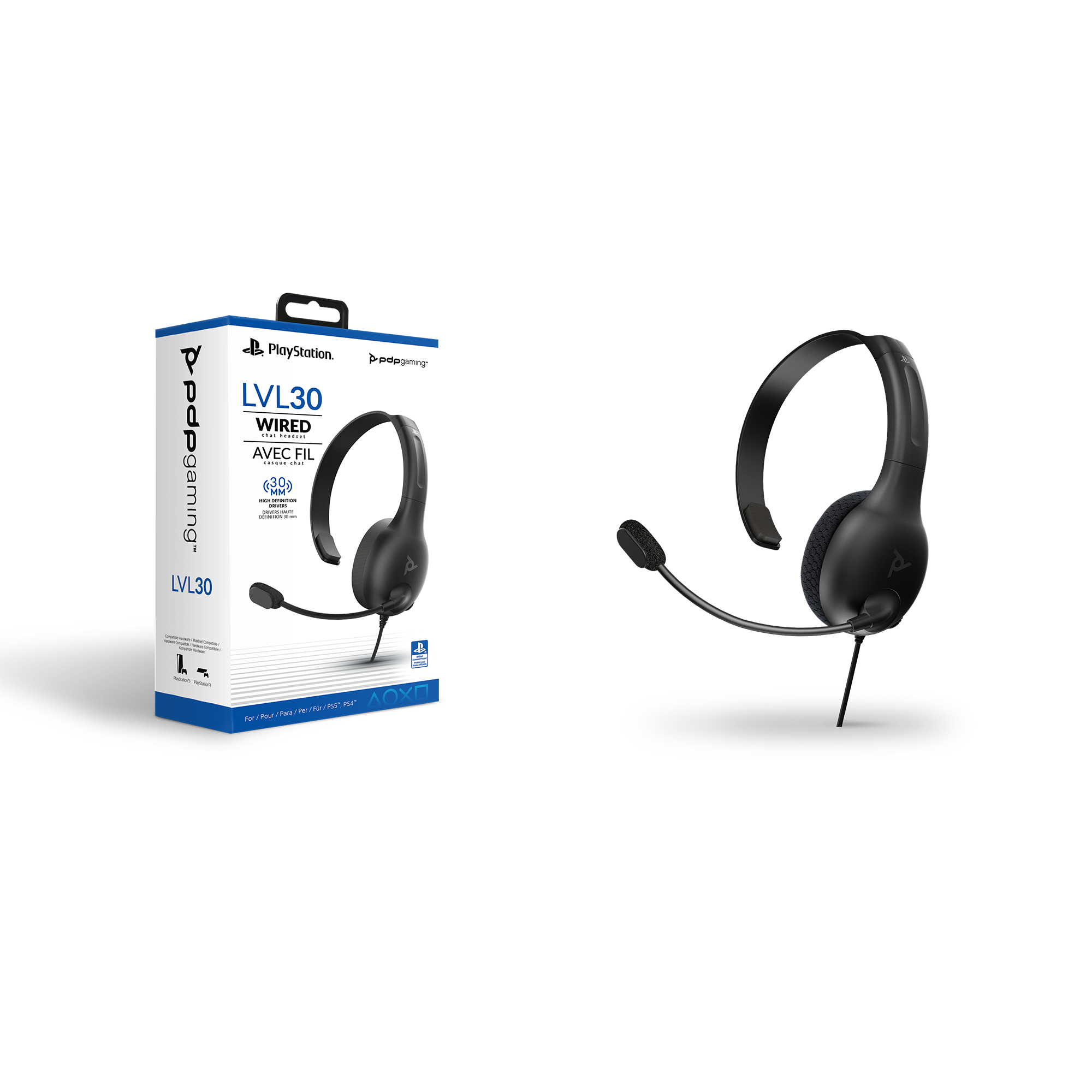 PDP LVL30 Wired Chat Gaming Headset for PlayStation 4