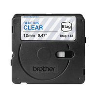 Brother BTAG-133 nastro per etichettatrice Blu su trasparente