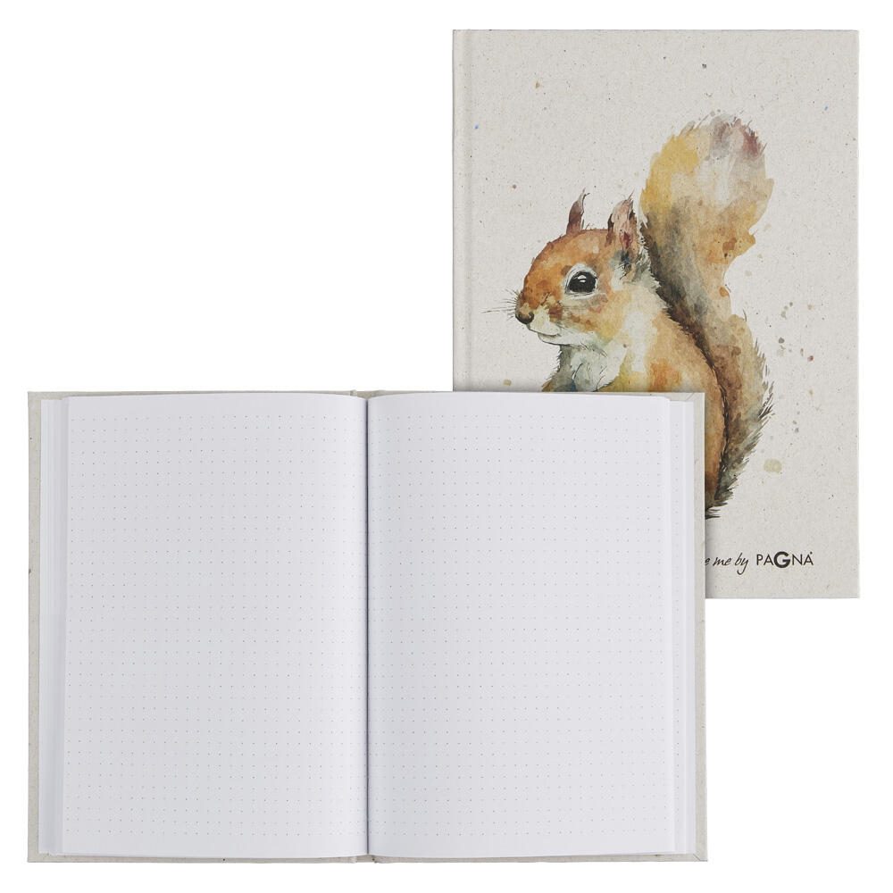 Pagna Notizbuch Eichhrnchen DIN A5 punktraster beige Hardcover 128 Seiten - A5