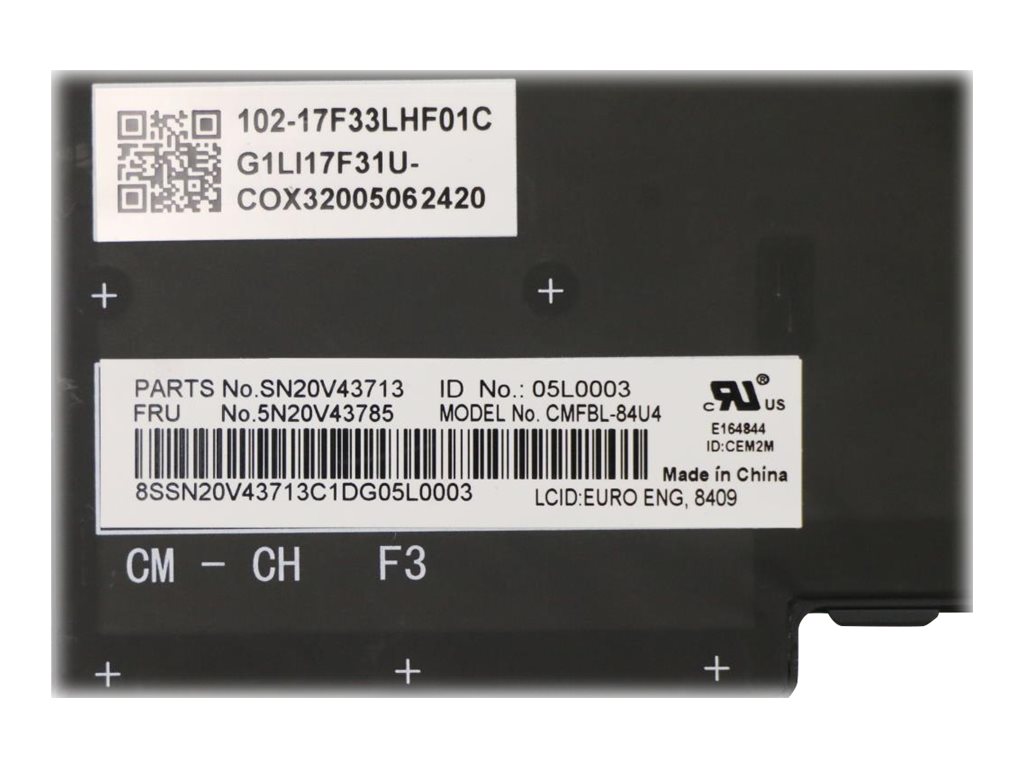 Lenovo Chicony - Ersatztastatur Notebook - hinterleuchtet