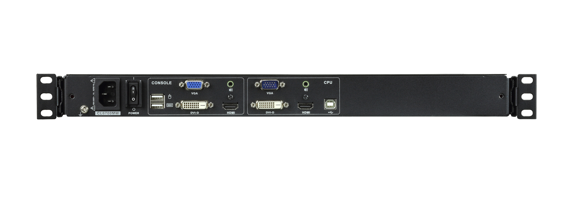 ATEN CL6700MW-ATA-2XK06SG switch per keyboard-video-mouse (kvm) Montaggio rack Nero