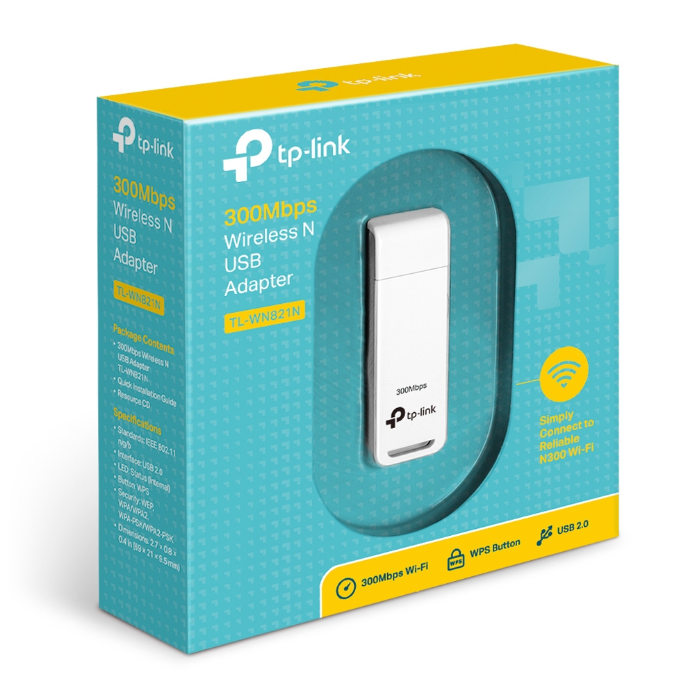 TP-LINK TL-WN821N - Netzwerkadapter - USB 2.0 - 802.11b/g, 802.11n (draft 2.0)