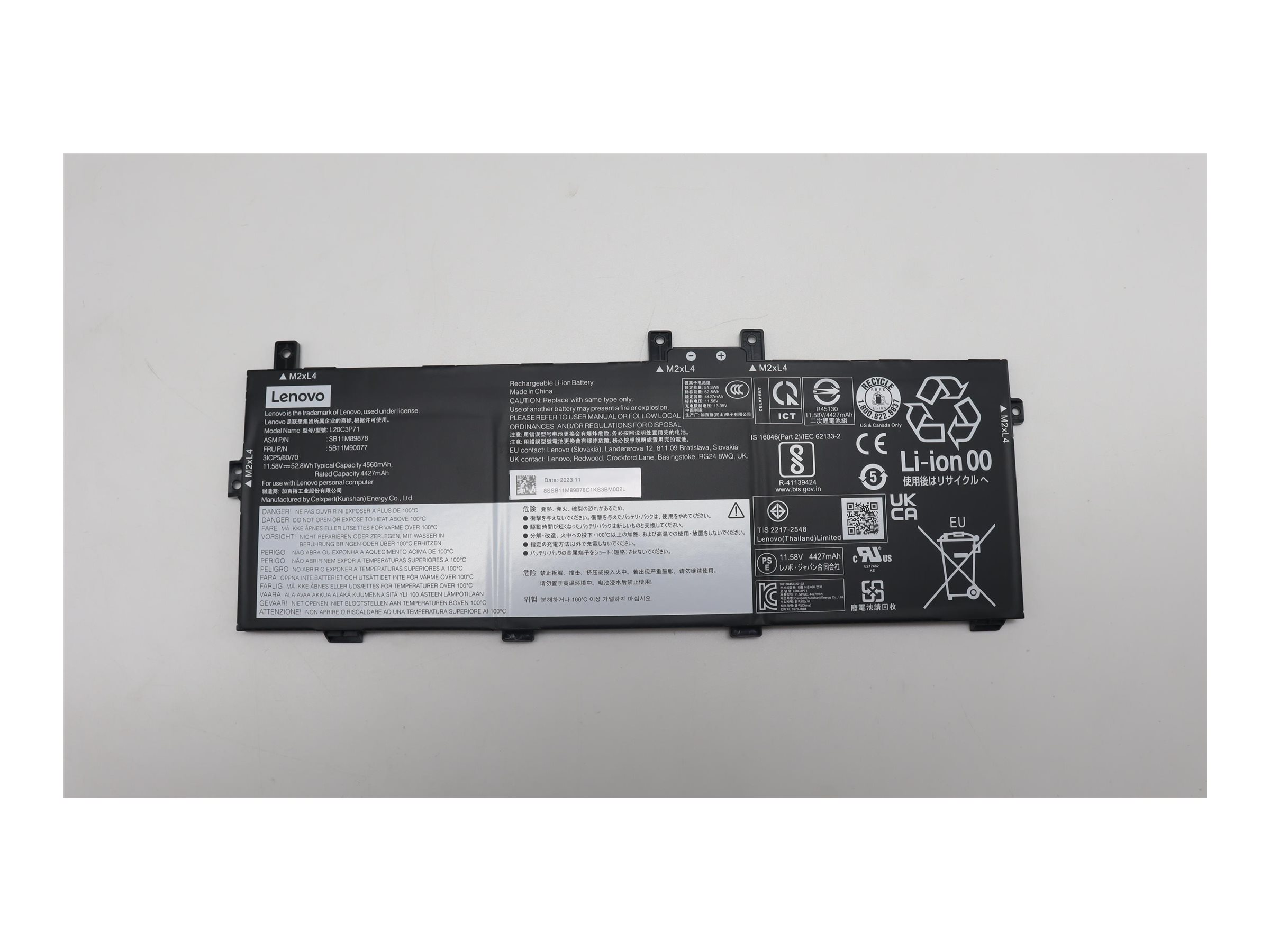 Lenovo Laptop-Batterie - Lithium-Ionen - 3 Zellen