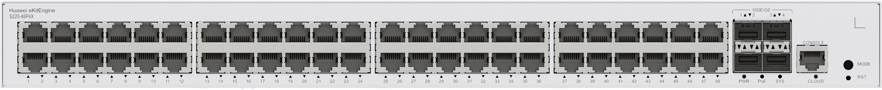 Huawei eKitEngine S220 Series S220-48P4X - Switch - managed - 48 x 10/100/1000 (PoE+)