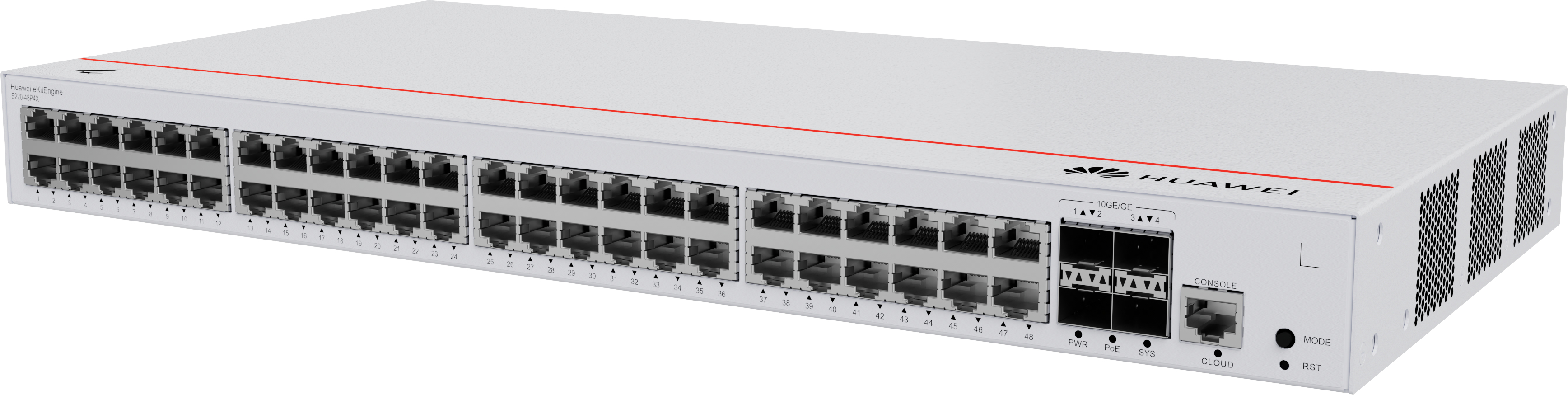 Huawei eKitEngine S220 Series S220-48P4X - Switch - managed - 48 x 10/100/1000 (PoE+)