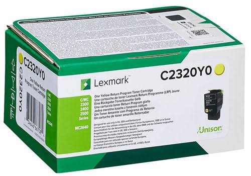 Lexmark C2320Y0 cartuccia toner 1 pz Originale Giallo