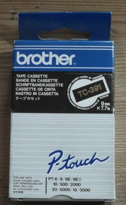 Brother TC-391 - Farbband gold auf schwarz - f�r P-Touch PT-2000 PT-3000 PT-500 PT-5000 PT-8E