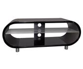 myWall TV / HiFi Regal Mit Einlegeboden aus klaren Sicherheitsglas,belastbar bis max. 30 kg