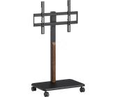 myWall TV St�nder mit Rollen h�henverstellbar F�r Bildschirme 32 - 85 (81 - 216 cm), belastbar bis 50 kg, feststellbare R�der, Farbe: Schwarz / Wallnuss